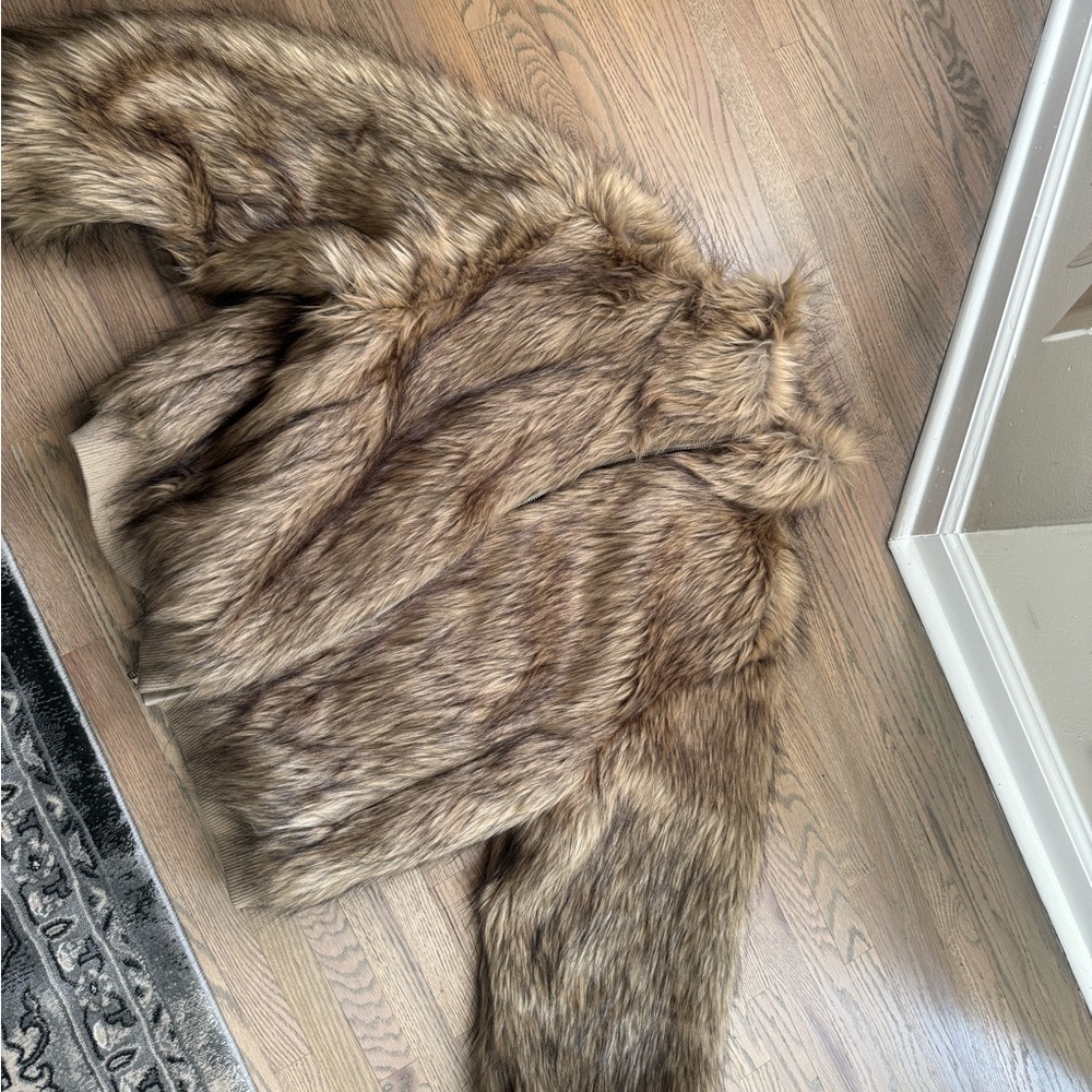 H&M faux fur jacket